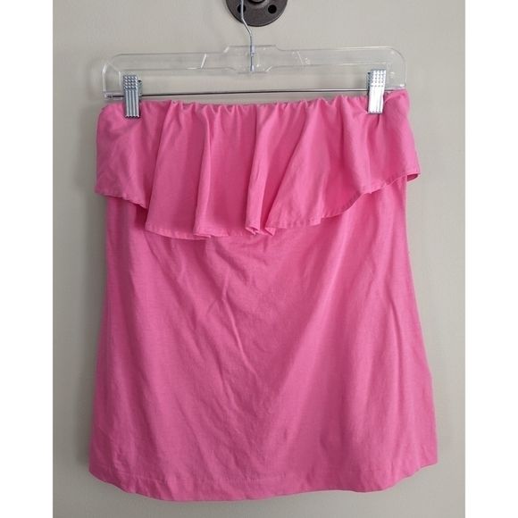 Lilly Pulitzer Wiley Ruffle Tube Top in Hotty Pink - Picture 2 of 6